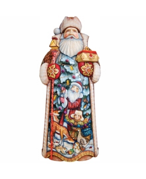 G.debrekht Woodcarved And Hand Painted Delight Santa Claus Figurine In Multi