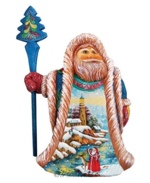 G.debrekht Light House Holidays Regal Santa Limited Edition Figurine In Multi