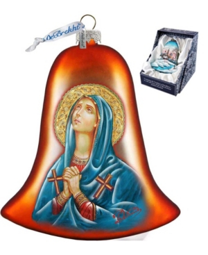 G.debrekht Mary Magdalena Bell Glass Ornament In Multi