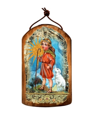 G.debrekht Shepherd Wooden Greek Christian Orthodox Icon Ornament In Multi
