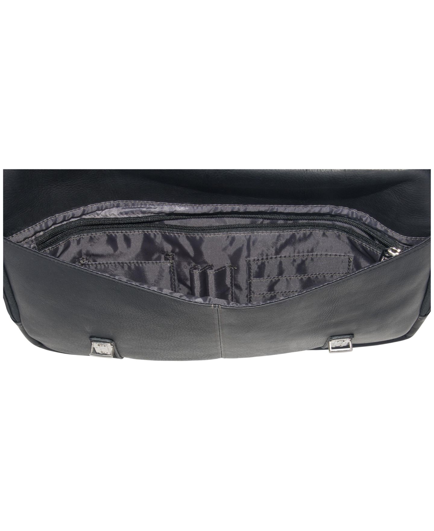 Сумка Kenneth Cole Reaction Colombian Leather Flapover 15.6” Laptop, цвет: Чёрный — фото 7