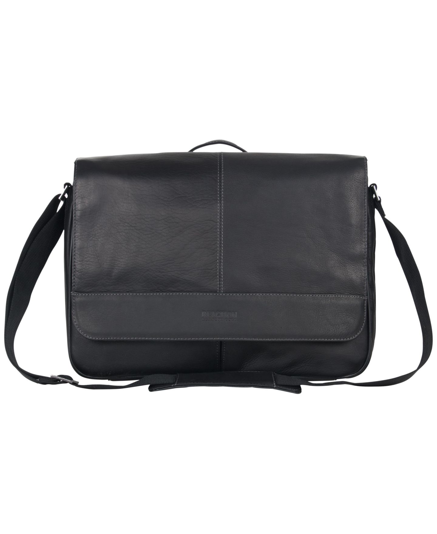 Сумка Kenneth Cole Reaction Colombian Leather Crossbody 15.6" Laptop & Tablet Messenger, цвет: Чёрный — фото 1