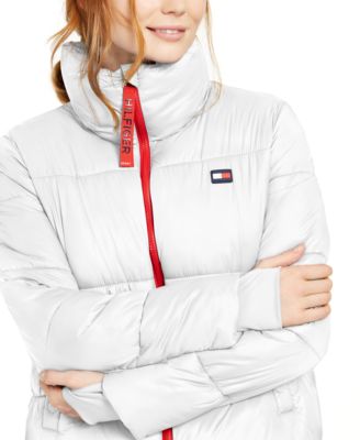 tommy hilfiger cropped puffer jacket