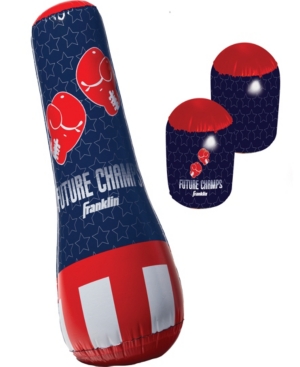 Franklin Sports Inflatable Punching Bag Glove Set - Future Champs In Red