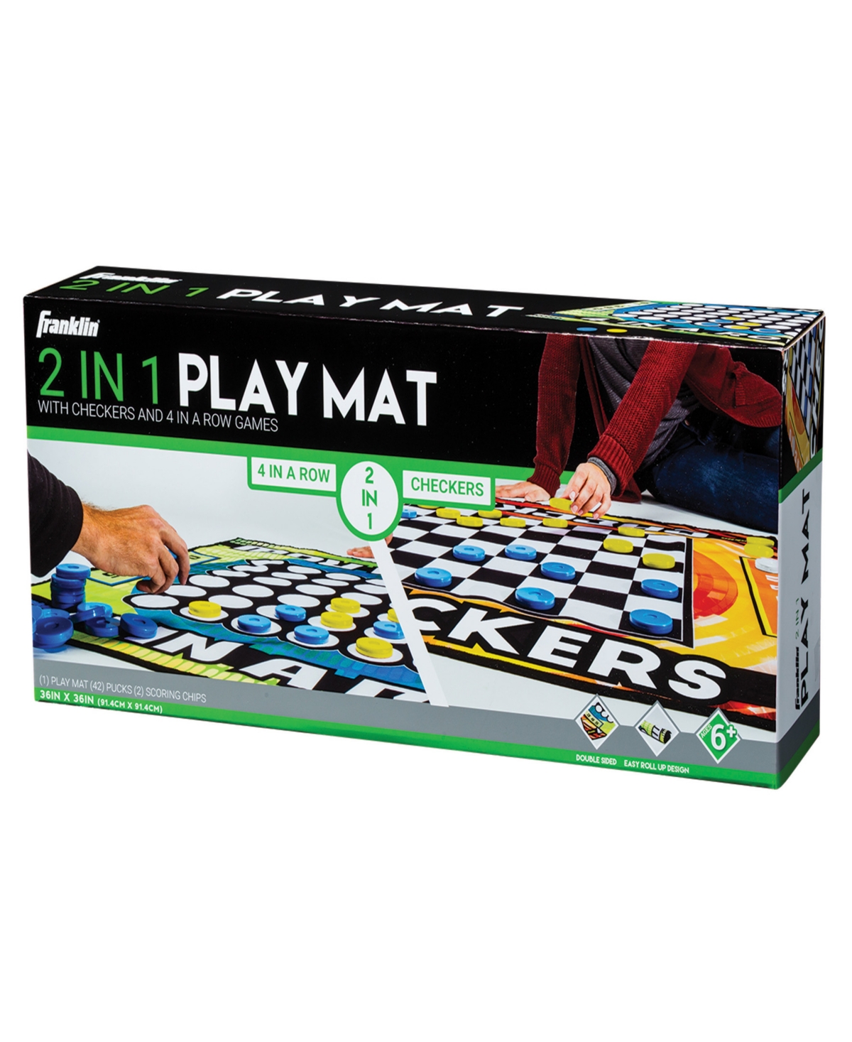Franklin Sports Checkers And Four-in-a-row Mat In Multi