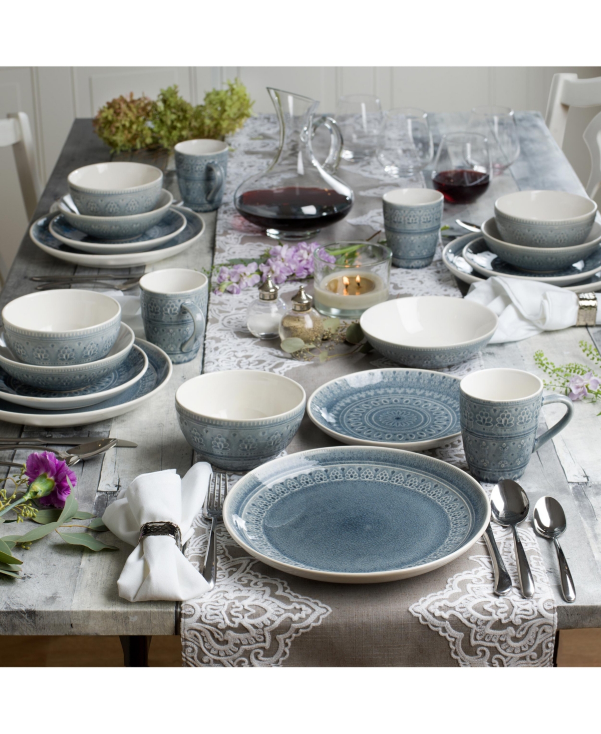 Euro Ceramica Fez 20 Pc. Dinnerware Set, Service For 4