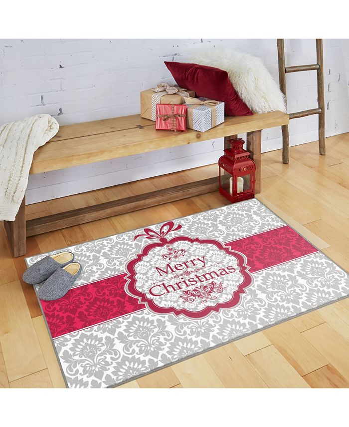Mohawk Christmas Damask Accent Rug, 30" x 50" Macy's
