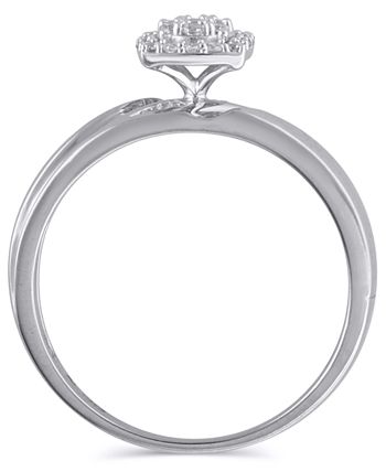 Macy's - Certified Diamond (1/6 ct. t.w.) Bridal Set in 14K White Gold