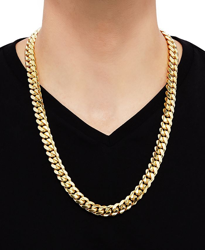 Macy's Cuban Link 26" Chain Necklace in 18k GoldPlated Sterling Silver