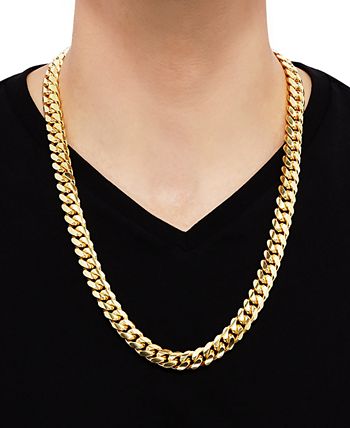 Macy's - Cuban Link 26" Chain Necklace in 18k Gold-Plated Sterling Silver