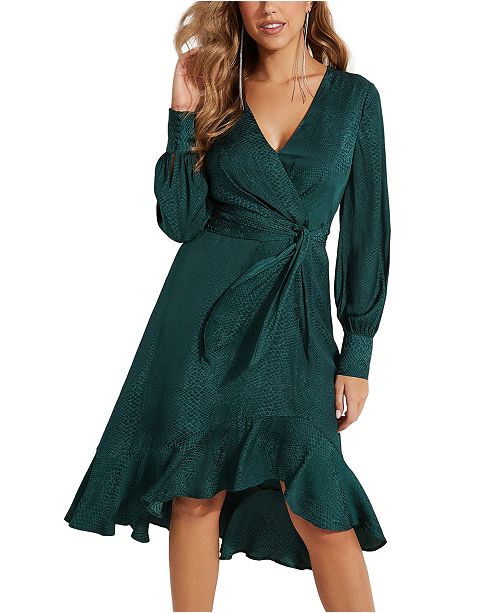 Guess Raelana Faux Wrap Dress Reviews Women Macy S
