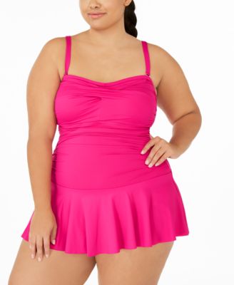 plus size tummy control swimdress