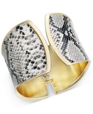 Thalia Sodi - Gold-Tone Faux Snakeskin Cuff Bracelet