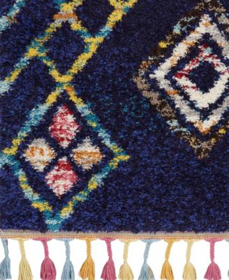 CLOSEOUT! Mecca MEC02 Navy 7'10" x 10'6" Area Rug