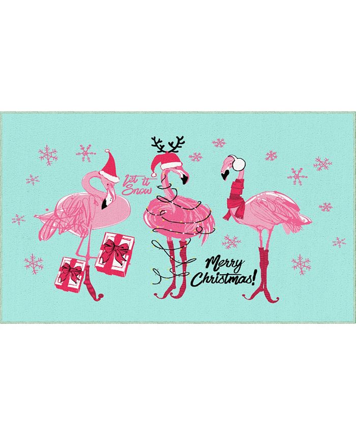Mohawk - Flamingo Snowflakes Accent Rug, 18" x 30"