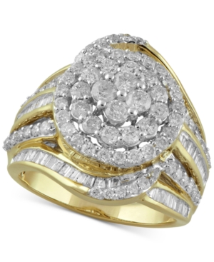 image of Diamond Cluster Statement Ring (1/2 ct. t.w.) in 10k Gold