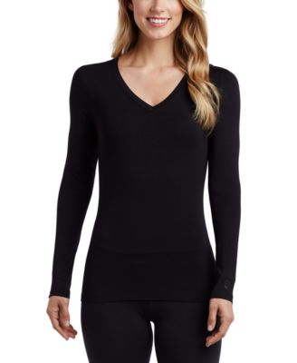 Cuddl Duds Womens Softwear with Stretch Long Sleeve Crew Neck Top