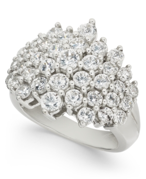 image of Diamond Cluster Statement Ring (3 ct. t.w.) in 14k White Gold