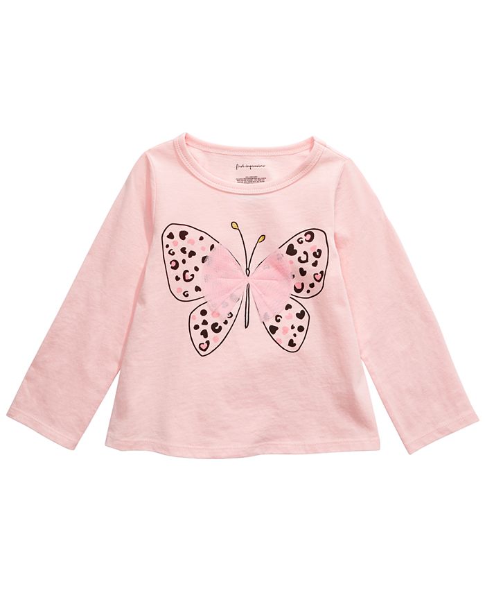 First Impressions Toddler Girls Cotton Butterfly T-Shirt, Created for ...