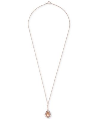 Multi-Gemstone Teardrop 18" Pendant Necklace (1 ct. t.w.) in Sterling Silver 