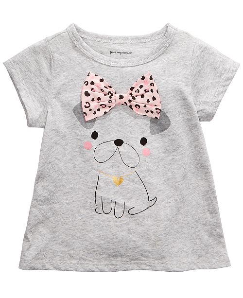 First Impressions Toddler Girls Dog Bow T Shirt Created For Macy S