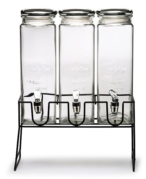 Circle Glass Tripletall Yorkshire Beverage Dispensers 1 8 Gal Set