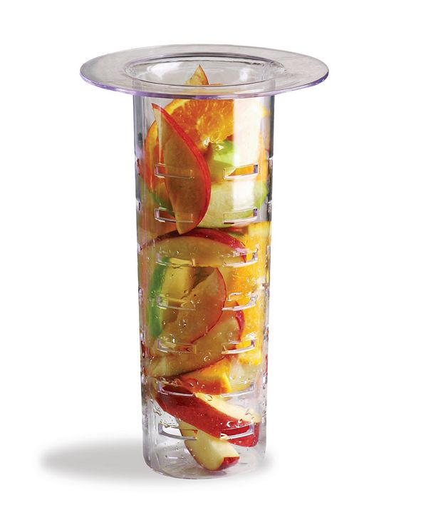 Circle Glass Brington Beverage Dispenser with Ice Insert and Fruit