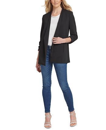 Dkny Foundation Open Front Jacket Reviews Jackets Blazers Women Macy S