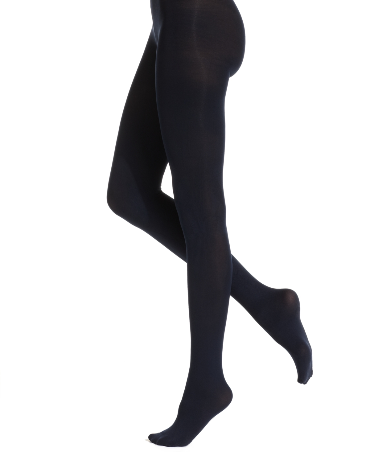 Hue Sheer To Waist Opaque Tights In Blue