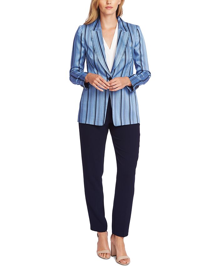 Vince Camuto Striped Single Button Blazer Macy s