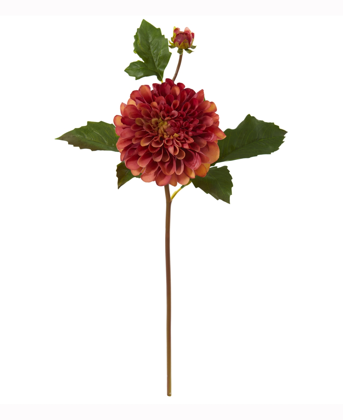 20in. Dahlia Artificial Flower Set of 6 - Orange/red