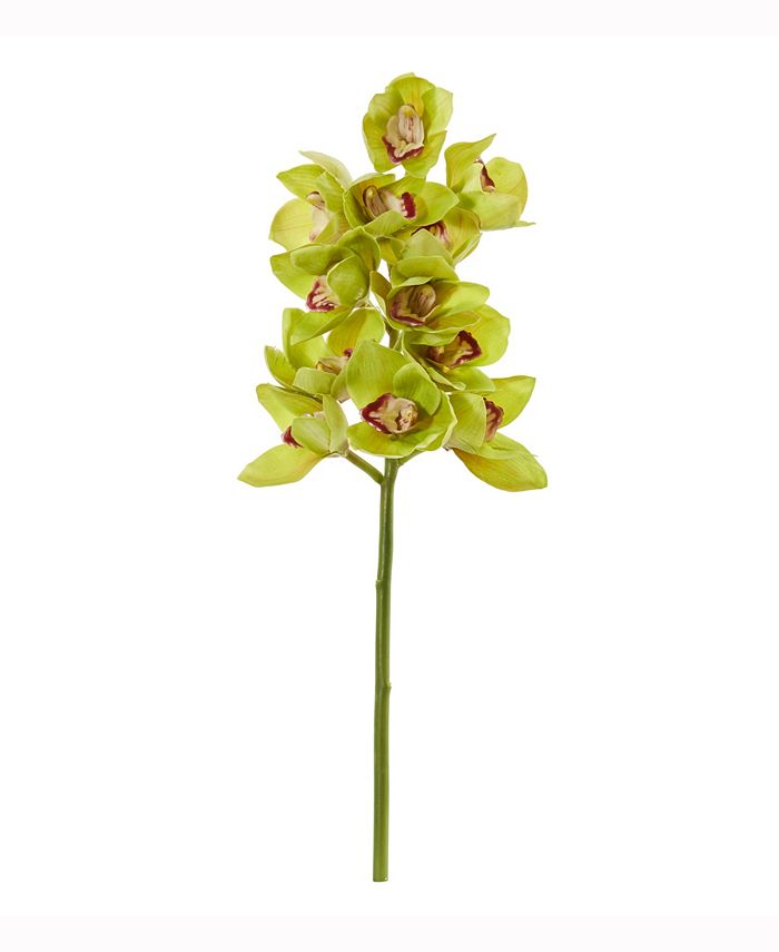 Nearly Natural - 23in. Cymbidium Orchid Artificial Flower Set of 3