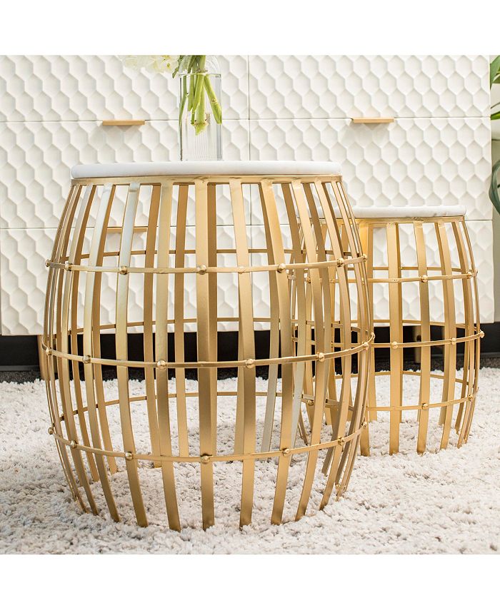StyleCraft - Gold Cage 2pc Nesting Table