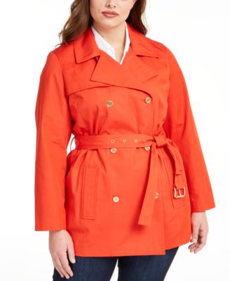 michael kors orange trench coat