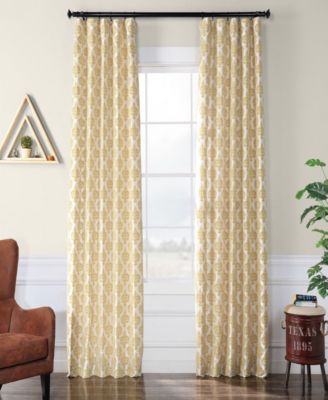 Exclusive Fabrics & Furnishings Exclusive Fabrics Furnishings Beatrice Flocked Panels In Gold