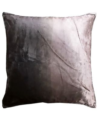 Ombre Velvet Viscose Beaded Edges Decorative Pillow, 20" x 20"