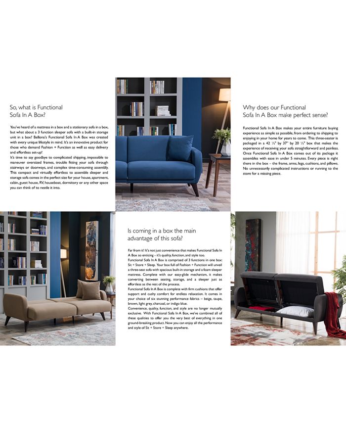 Bellona Functional Sofa in a Box Macy's