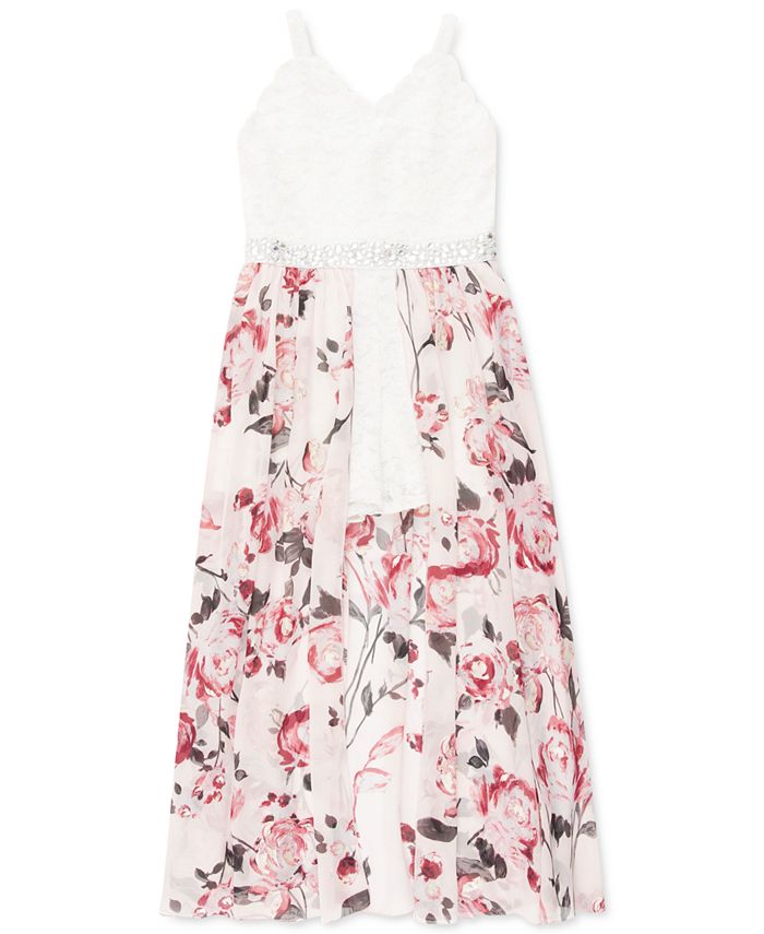 Speechless Big Girls Lace & Floral WalkThrough Dress Macy's