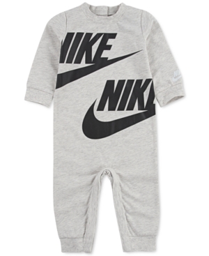 Nike Baby Boys Girls Logo Print Coverall In White Modesens