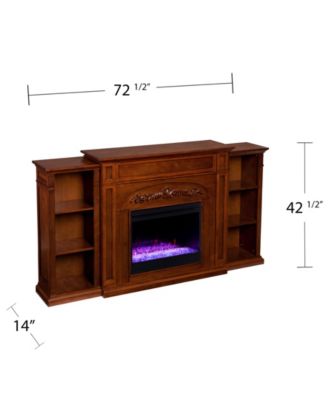 Cardewell Color Changing Fireplace with Bookcases