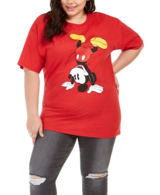 Love Tribe - Trendy Plus Size Upside-Down Mickey T-Shirt