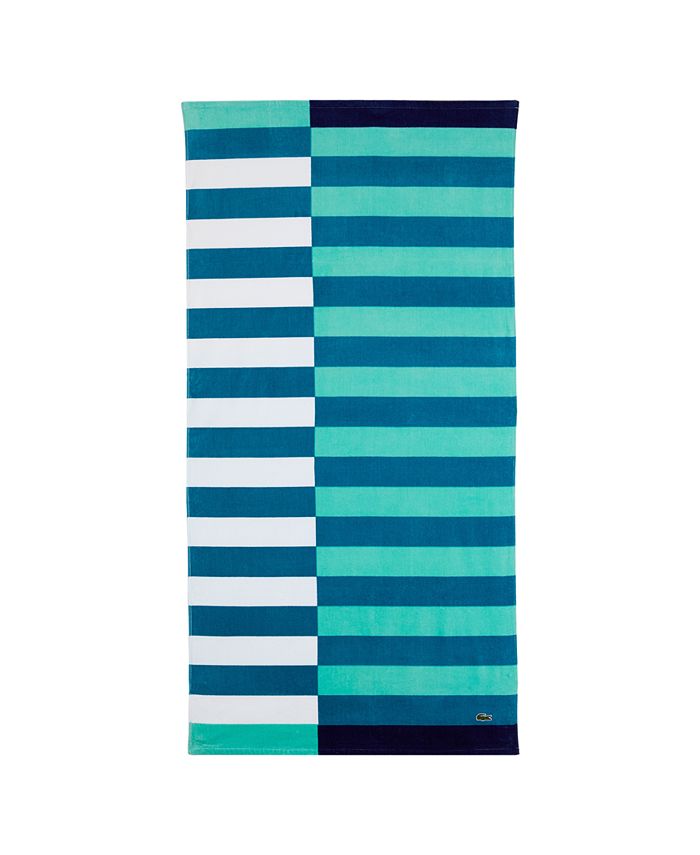 Lacoste Teal Coolness Cotton 36" X 72" Beach Towel Macy's