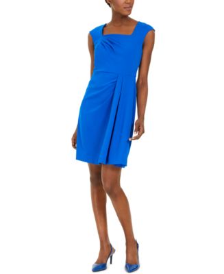 Calvin klein horseshoe neck sheath clearance dress