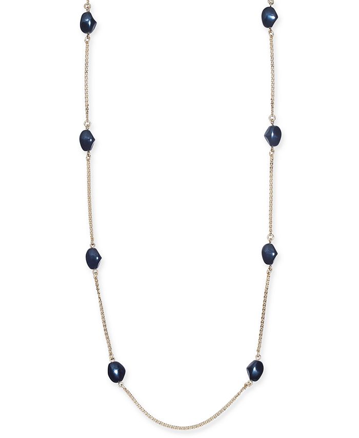 Charter Club Gold-Tone Imitation Pearl Station Necklace, 42