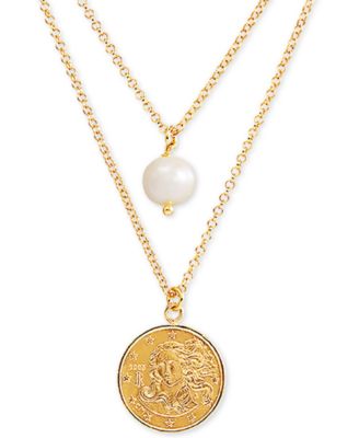 macys gold coin necklace