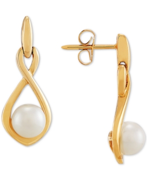 image of Cultured Freshwater Pearl (5mm) Drop Earrings in 10k Gold