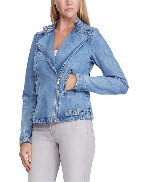 Lauren Ralph Lauren Moto Inspired Denim Jacket Reviews Macy S