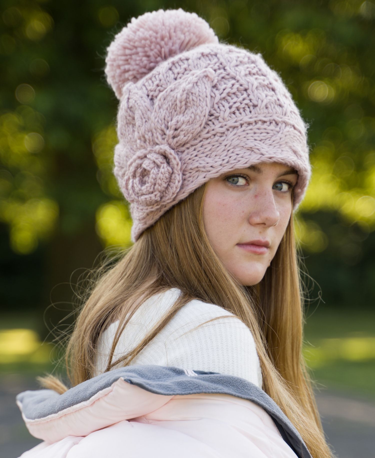 Wool Blend Earflap Cap with Sherpa Lining