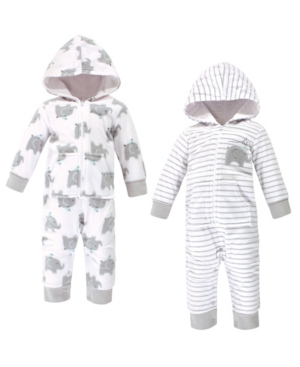 Hudson Baby Baby Boy and Girl Fleece Jumpsuits 2 Pack