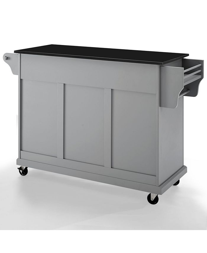 Crosley Solid Black Granite Top Kitchen Cart, Island - Macy's